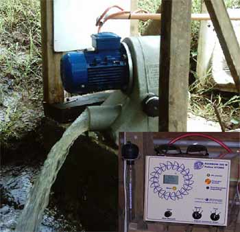 Hydro power installation in Fiji generating 5 Amps