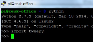 Installing tweepy Python package on a Raspbery Pi