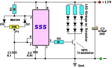 12v led dimmer led controller circuit 