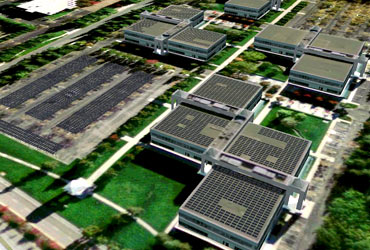 Artists impression on Google's solar campus