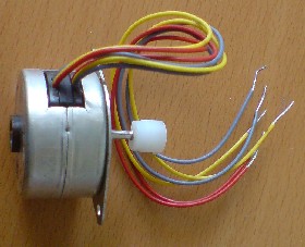 6 wires emerge from inside the stepper motor