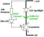 Example Transistor Circuit with LEDs